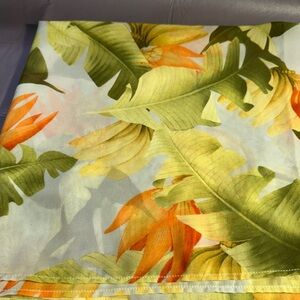 Tommy Bahama Green and Orange Leaf Print Fabric